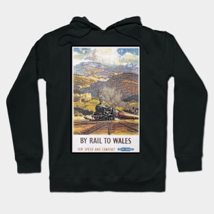 Wales - BR, WR - Vintage Railway Travel Poster - 1960 Hoodie